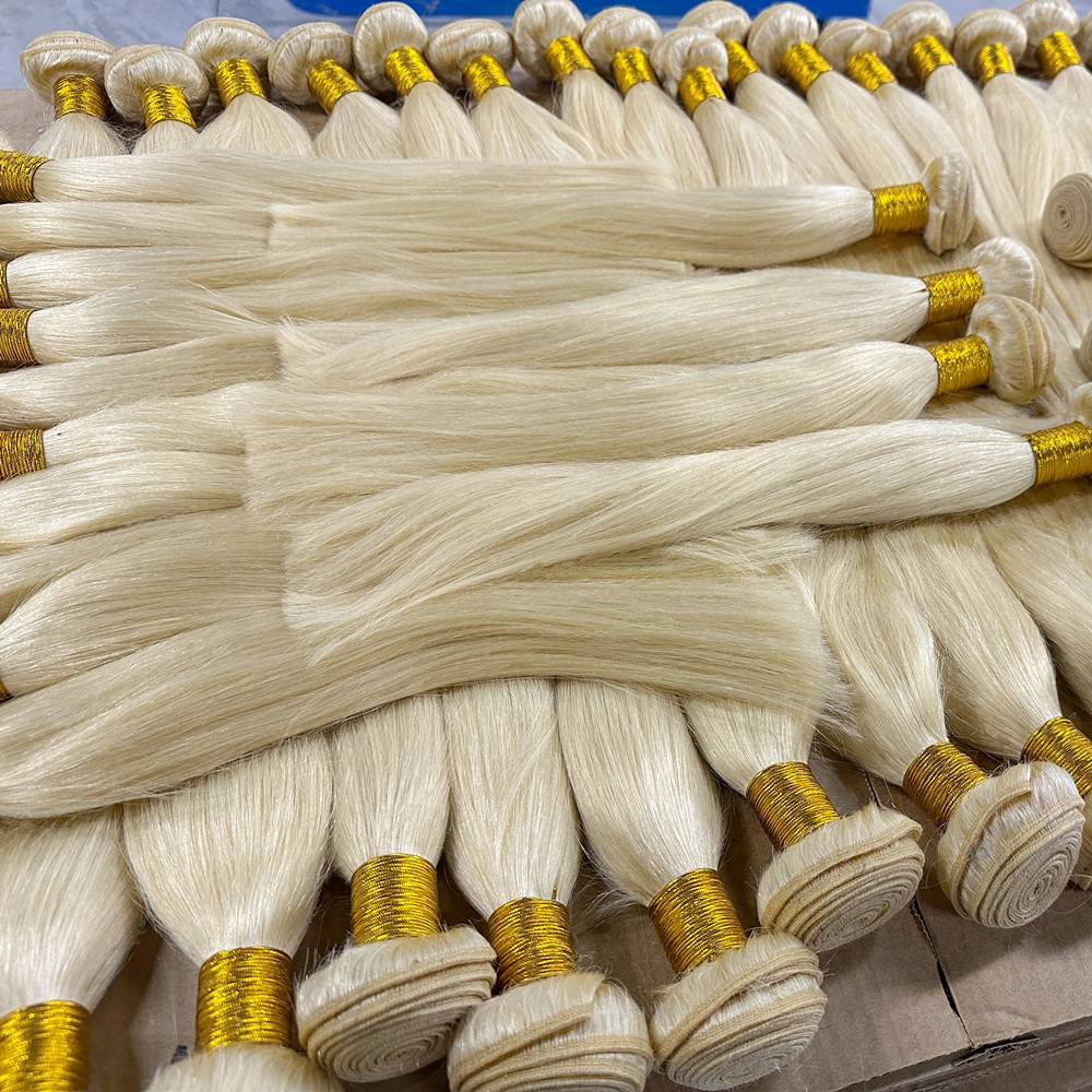 #613 Blonde Color Virgin Hair Bundles Straight Hair